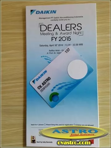 Undangan daikin Awards 2016